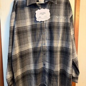 FRIENDS Black and Gray Plaid Shirt